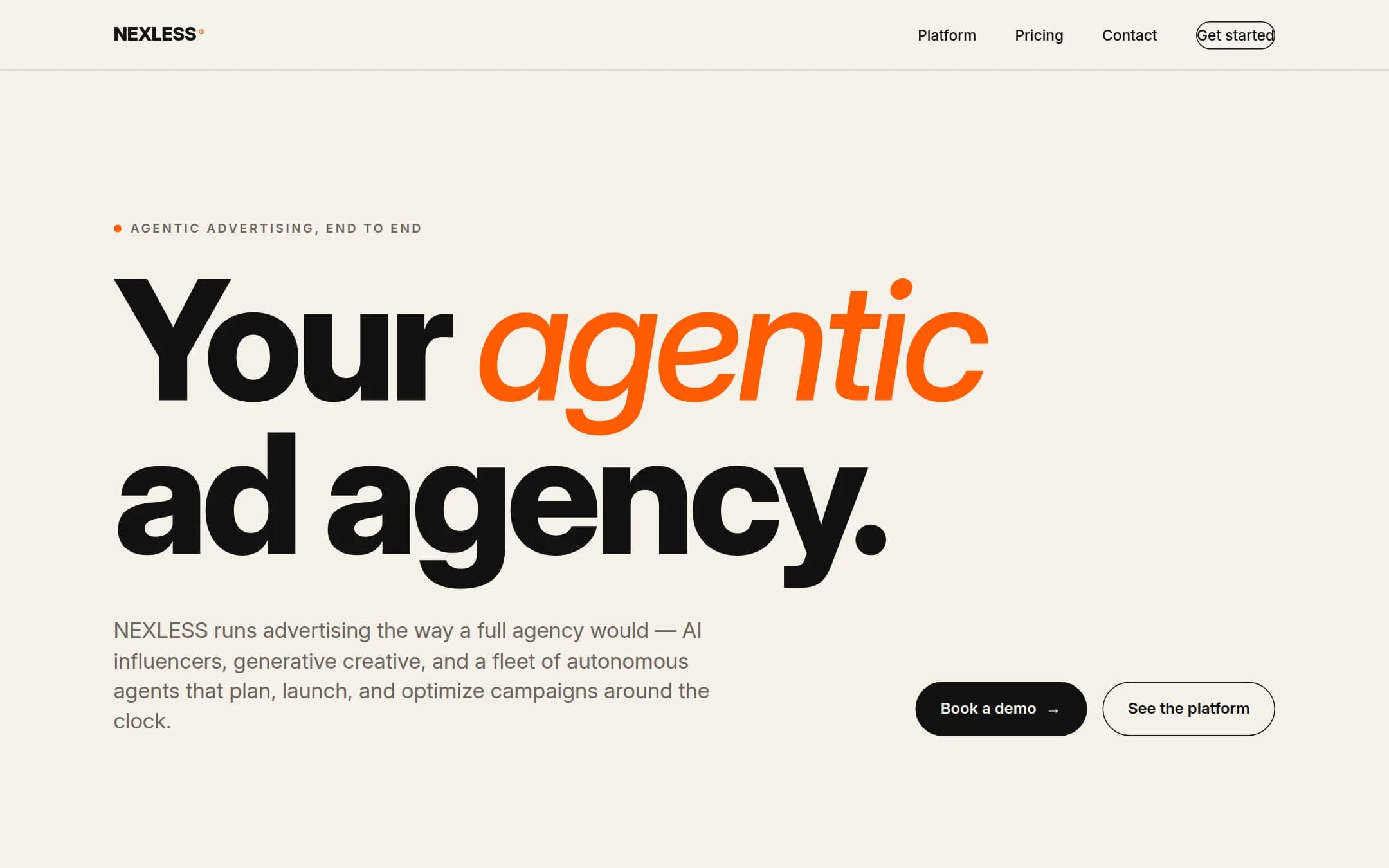 NexlessClip — Agentic advertising, end to end — AI influencers, generative creative, autonomous campaigns